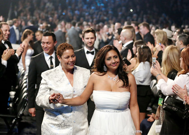 At high-volume Grammys, a secret wedding was kept quiet