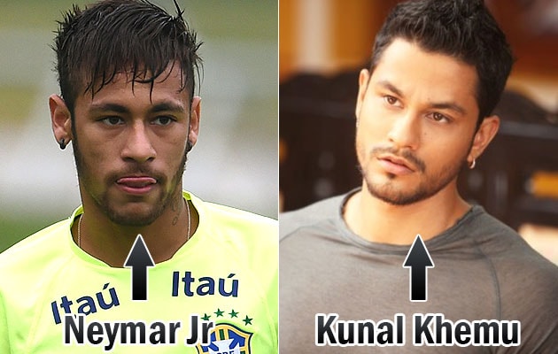 Celebrity Lookalikes: Brazil's Neymar Jr is a Dead Ringer for Kunal Khemu