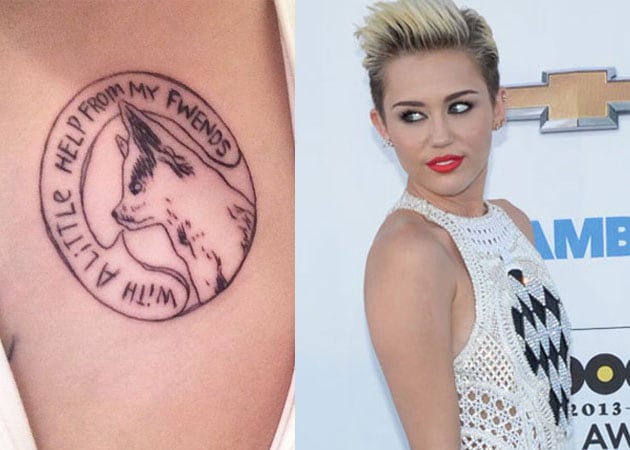 Miley Cyrus Gets Tattoo in Honour of Late Pet Floyd