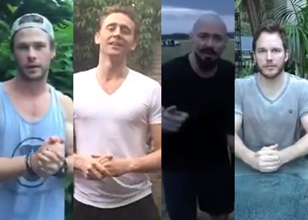 Thor, Loki, Wolverine and Star Lord Take the Ice Bucket Challenge