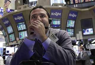 Turmoil in Europe pushes stocks lower in US