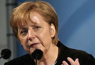 German Chancellor Angela Merkel buries euro bonds as summit tension rises