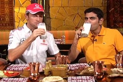 Jenson Button samples lassi! Jenson Button samples lassi!