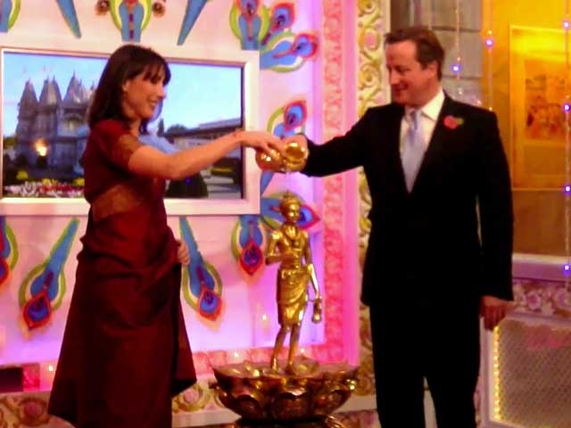 Video : David Cameron's Diwali day out in London