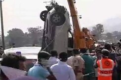 Three missing ad execs found strapped into car in river near Pune Three missing ad execs found strapped into car in river near Pune