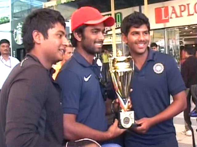 India's Under-19 cricket heroes return home