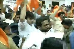 In Mumbai, Shiv Sena protests against Pakistani band In Mumbai, Shiv Sena protests against Pakistani band