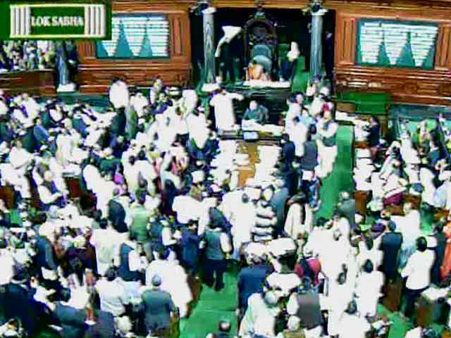 Telangana Bill passed in Lok Sabha by voice vote, no live telecast
