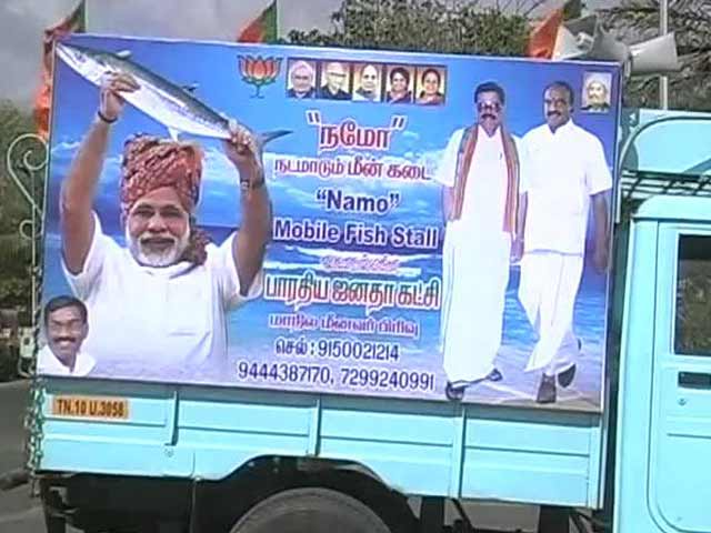 Video : After 'chai', now a NaMo fish stall in Chennai