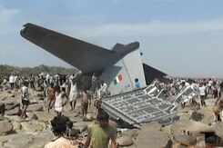 Air Force's new C-130 J aircraft crashes near Gwalior, five killed Air Force's new C-130 J aircraft crashes near Gwalior, five killed