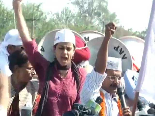 चंडीगढ़ में अरविंद केजरीवाल का रोड शो