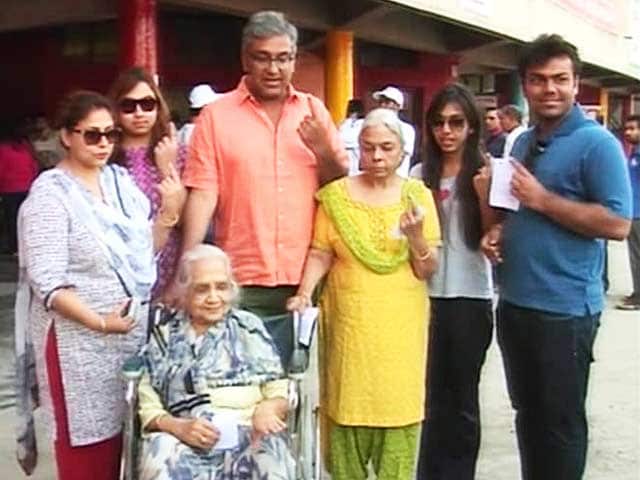 Four generations of a family vote in Chandigarh