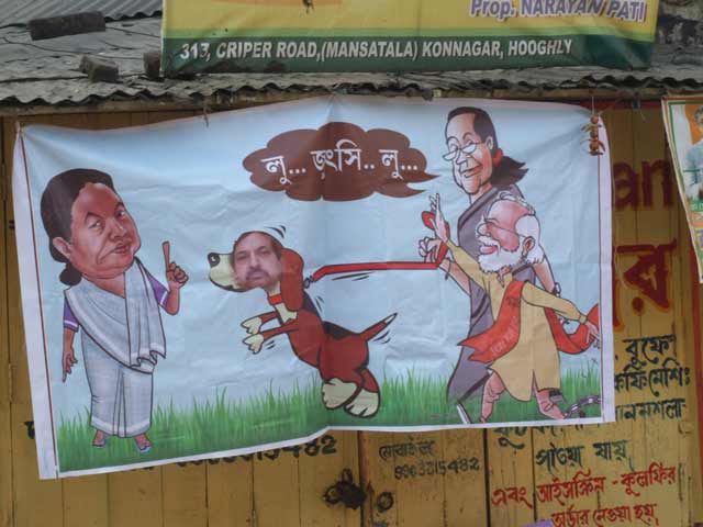 A poster in Mamata Banerjee's Bengal that lampoons Election Commission