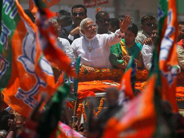 Varanasi at his side, Narendra Modi delivers biggest road-show in world's largest election