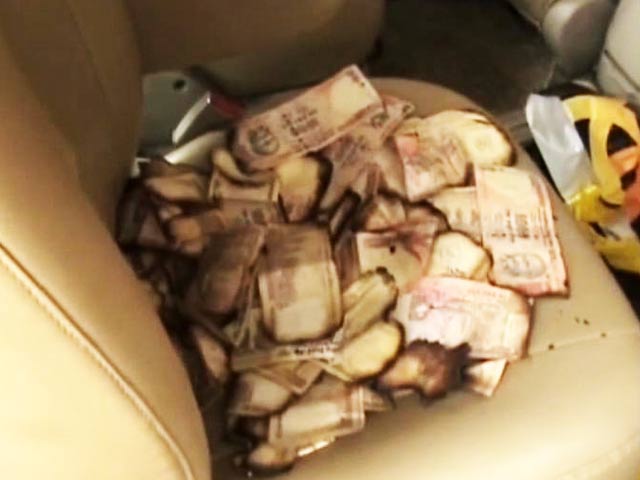 Rs 2.5 Crore Cash, Allegedly Hidden in Congress Candidate's Car, Catches Fire