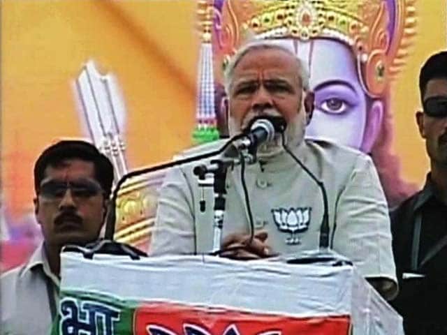 Video : In Faizabad, Modi invokes Lord Ram to woo voters