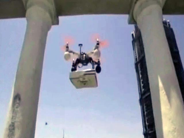 ड्रोन का ड्रामा : पिज्जा नहीं, सिर्फ डिब्बा भेजा गया