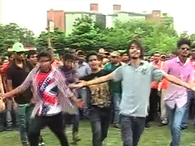 एनडीएमसी कर्मचारियों का फ्लैश मॉब