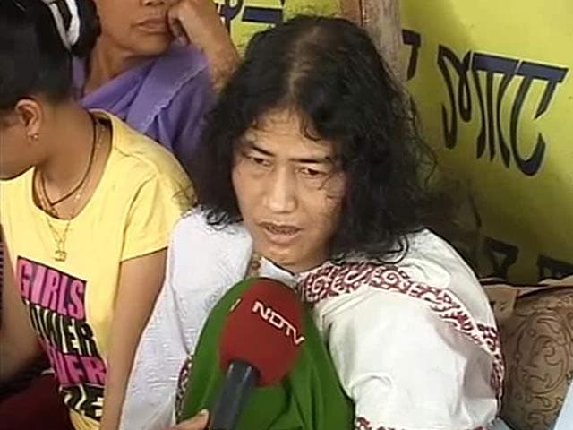 Video : Irom Sharmila Continues Hunger Strike Near Jail Hospital After Release