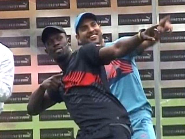 Video : Usain Bolt Faces Off Against Yuvraj Singh