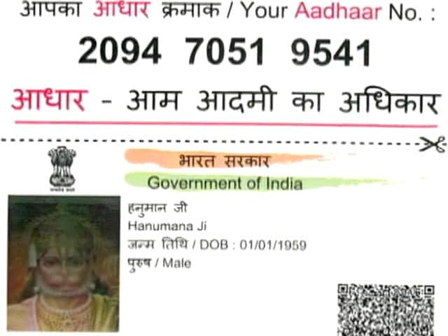 Video : An Aadhar Card for Lord Hanuman Delivered in Rajasthan