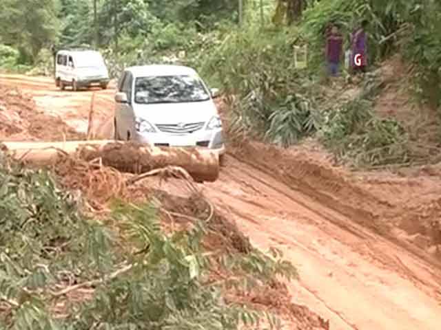 Damaged Roads in Flood-Hit Meghalaya Hamper Relief Work