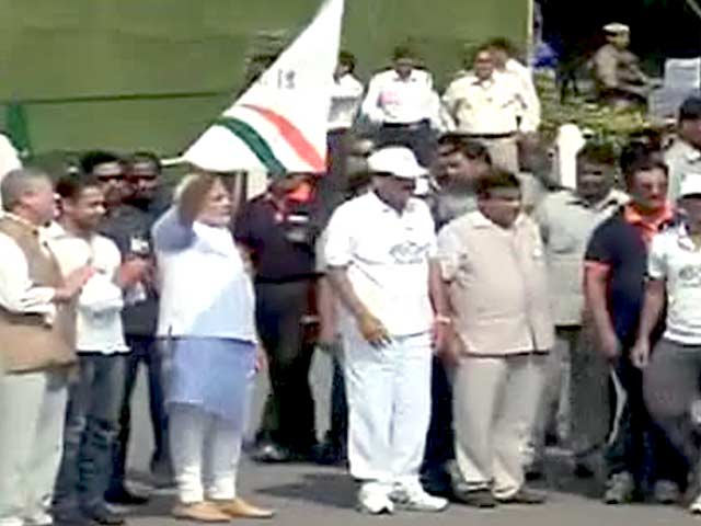 स्वच्छ भारत अभियान : पीएम मोदी ने लिया वॉकोथॉन में लिया हिस्सा