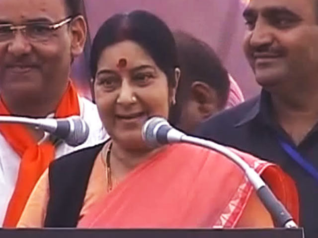 सुषमा स्वराज ने बहन का प्रचार किया