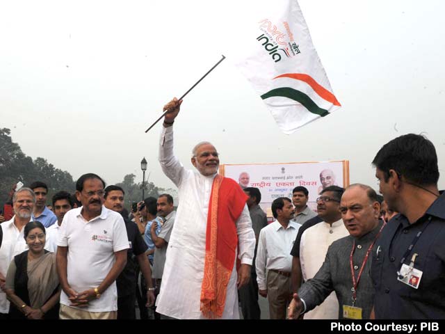 Prime Minister Narendra Modi Flags Off 'Run for Unity' Event