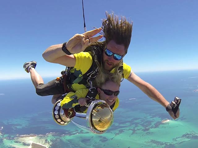 ICC Cricket World Cup Trophy Sky Dives Into Jurien Bay, Western Australia