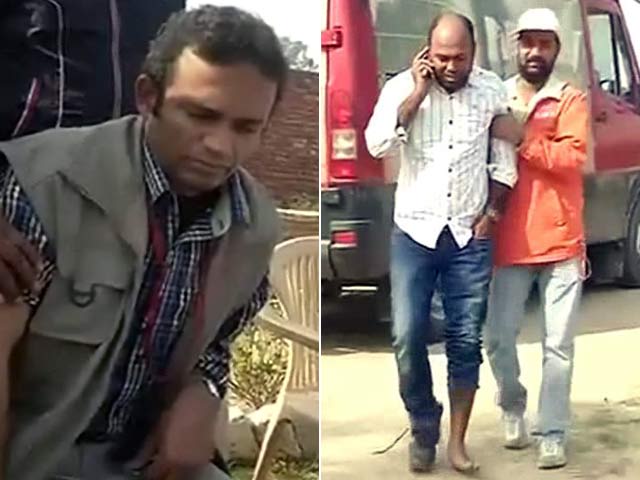 बरवाला में पुलिस ने एनडीटीवी के मीडियाकर्मियों पर भी किया लाठीचार्ज
