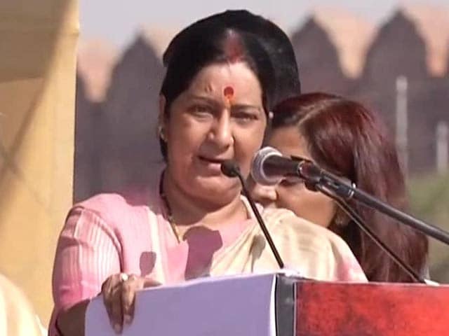 Video : Sushma Swaraj Pushes for Declaring Bhagwad Gita as National Book