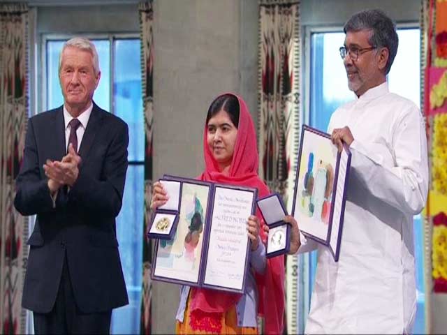 Video : Malala Yousafzai, Kailash Satyarthi Receive Peace Nobel in Oslo