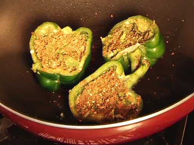 Stuffed Capsicum - Gujarati Style - NDTV Food Videos