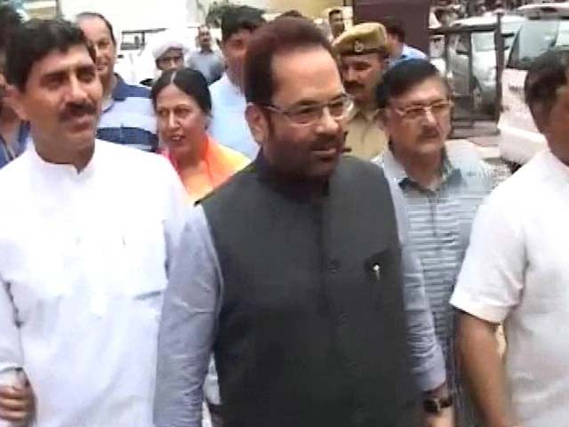 Mukhtar Abbas Naqvi Taken Into Custody Over Poll Code Violation Case, Gets Bail