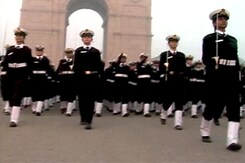 At 3 am, Women Officers Practice. The Goal is Republic Day. At 3 am, Women Officers Practice. The Goal is Republic Day.