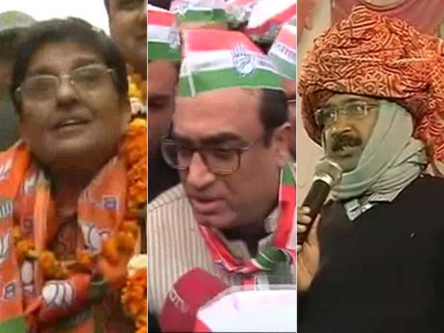 नेशनल रिपोर्टर : किरण, केजरी, माकन ने भरा पर्चा