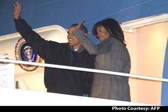 US President Barack Obama Leaves for India with Wife Michelle US President Barack Obama Leaves for India with Wife Michelle