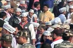 टीम केजरीवाल का शपथ ग्रहण, रामलीला मैदान तैयार टीम केजरीवाल का शपथ ग्रहण, रामलीला मैदान तैयार