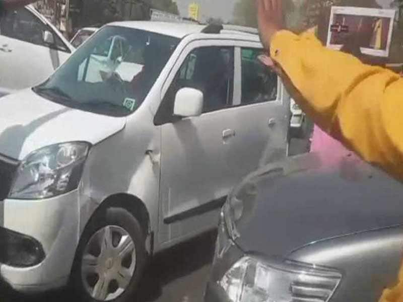 Road Rage Caught on Camera: Woman Abused, Her Car Rammed Repeatedly with Innova