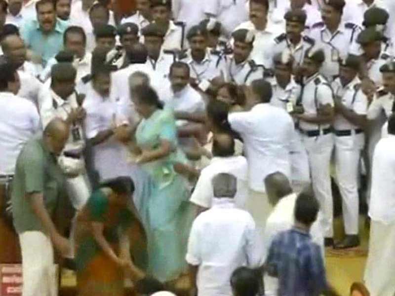 Video : Free-For-All in Kerala Assembly: Minister Delivers Budget Speech as Chair, Mics Thrown