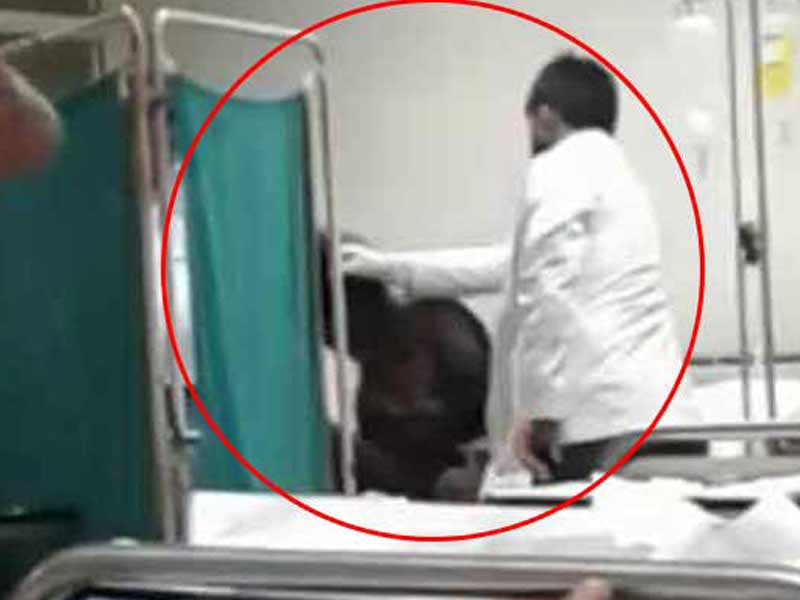In India Doctor Forces Nurse To Sex Videos - Junior Doctor Caught on Camera Beating Unconscious Patient