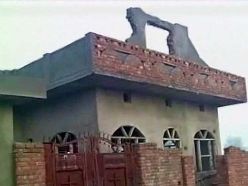 हिसार में निर्माणाधीन चर्च पर हमला