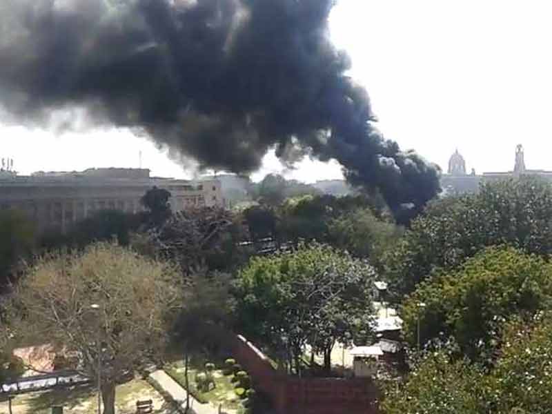 Fire at Parliament Premises: Eyewitness Video