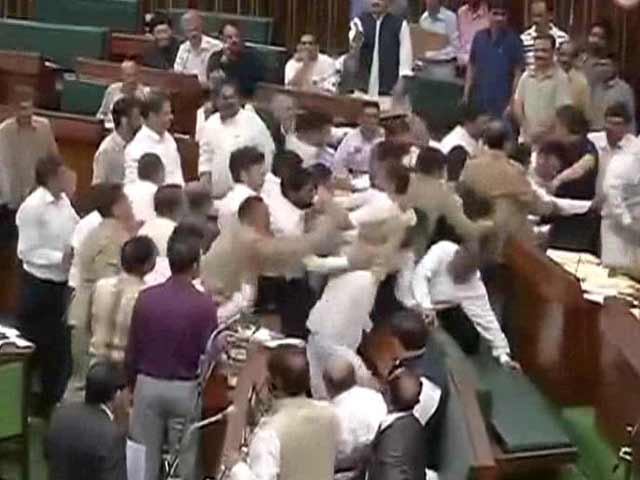 Video : Brawl in Jammu and Kashmir Assembly Between Opposition, Ruling Lawmakers
