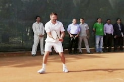 Legends Play Tennis With Children at Rashtrapati Bhavan Legends Play Tennis With Children at Rashtrapati Bhavan