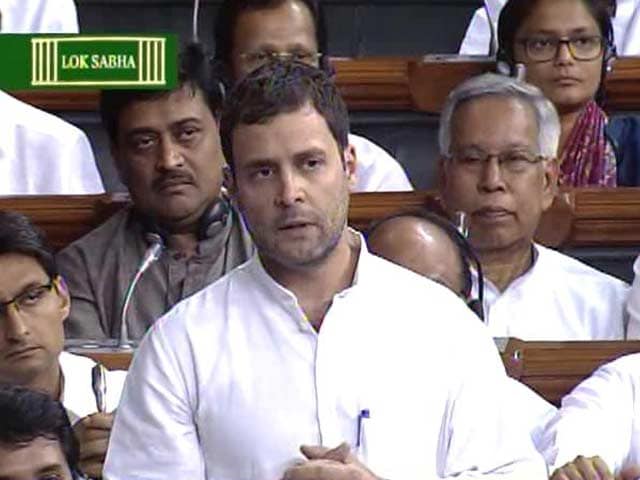 Yours is a 'Suit-Boot ki Sarkar': Rahul Gandhi in Parliament