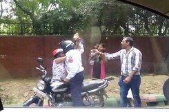 Delhi Cop Caught On Camera Attacking Woman With Brick Delhi Cop Caught On Camera Attacking Woman With Brick