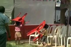 Children Below 10 Work at Uttar Pradesh Event To Felicitate Top Official Children Below 10 Work at Uttar Pradesh Event To Felicitate Top Official