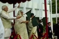 PM Modi, Bangladesh PM Flag Off Kolkata-Dhaka-Agartala Bus Service PM Modi, Bangladesh PM Flag Off Kolkata-Dhaka-Agartala Bus Service